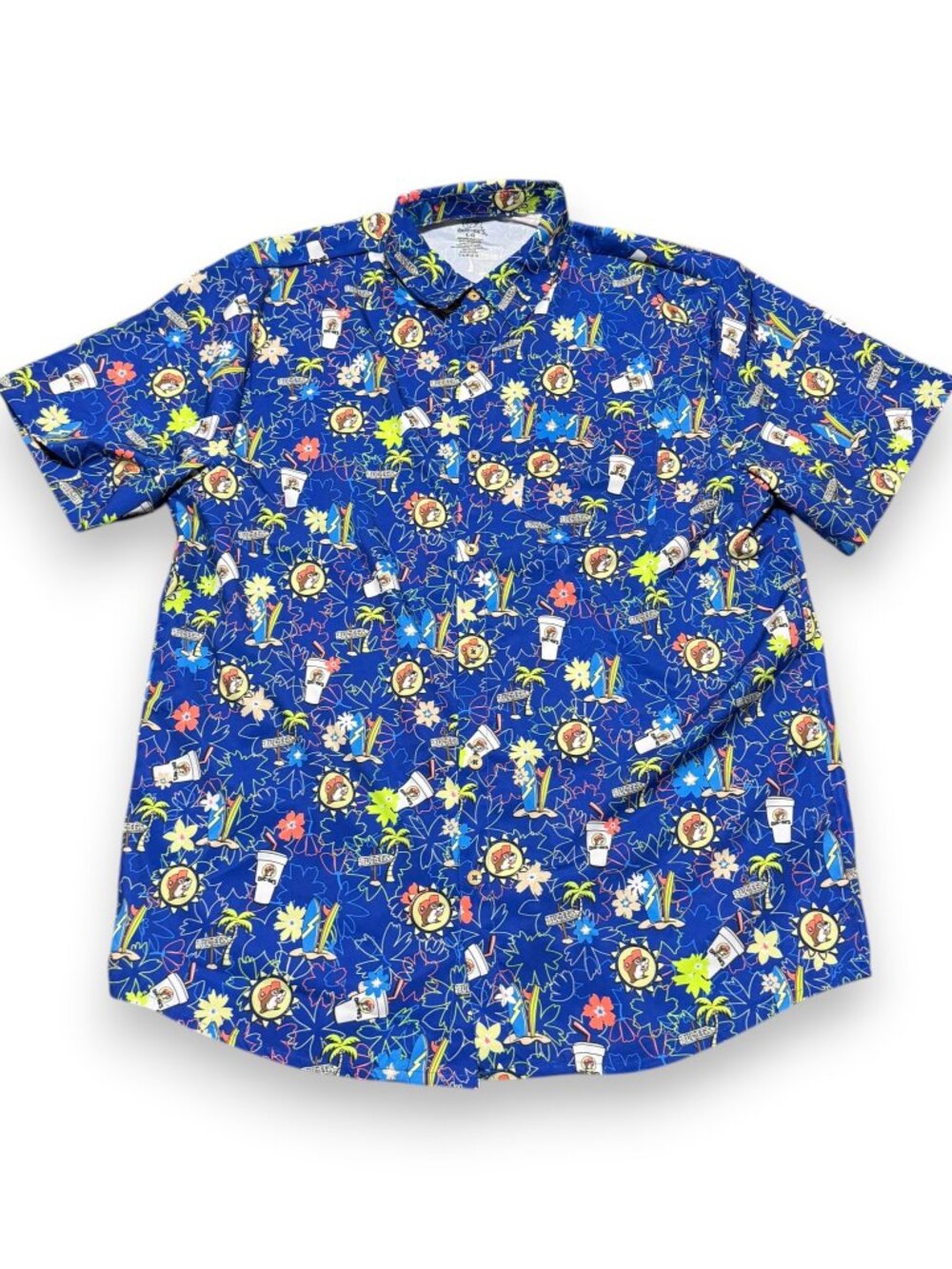 Bucee's Men's Blue Button Down Shirt Size Large